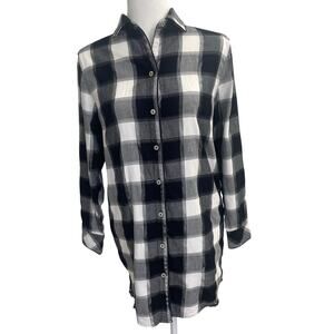 Victoria’s Secret's Women's Plaid Buffalo Checker Lace Detail Nightgown Sz XSM